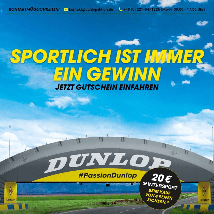 Dunlop - Sportlich ist immer ein Gewinn